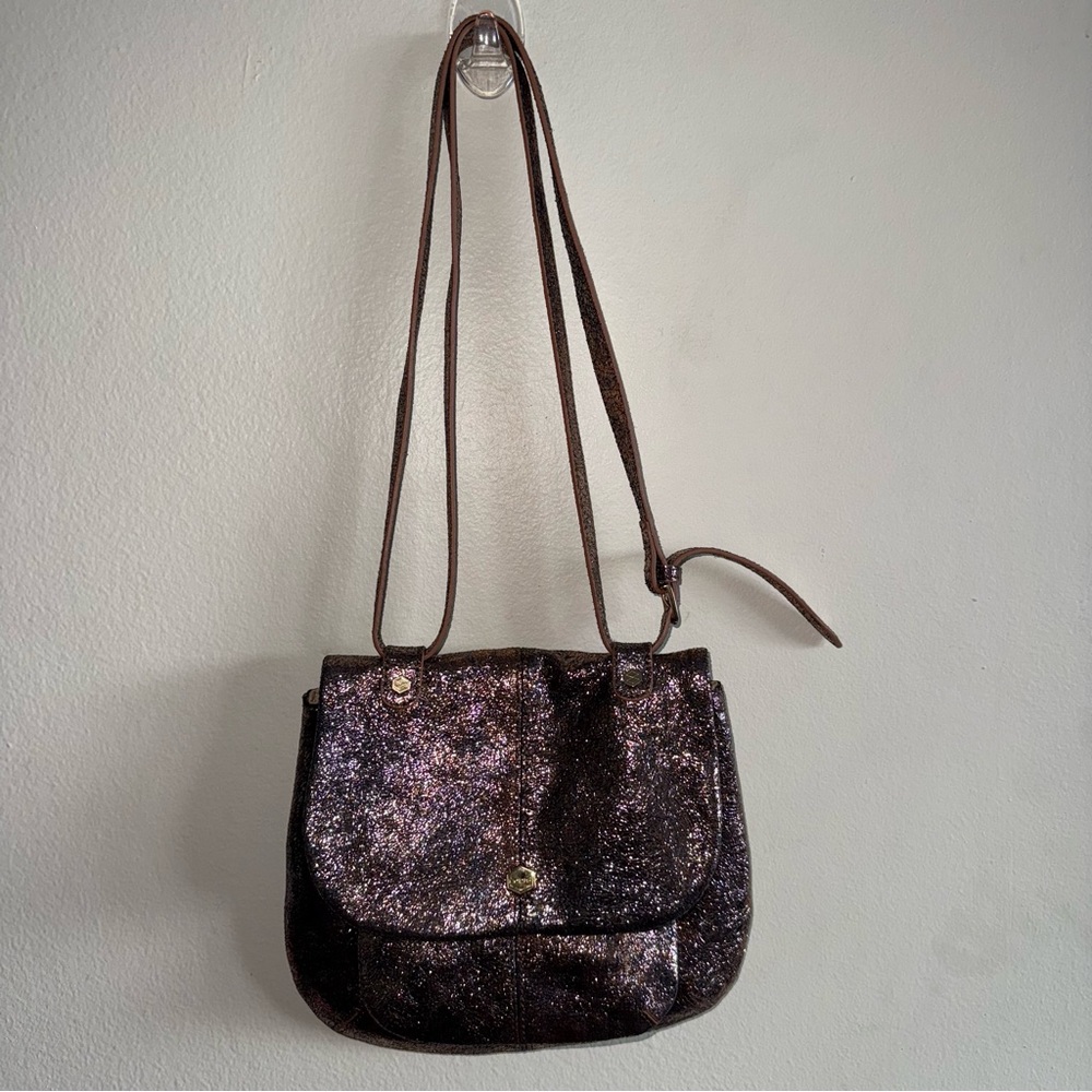 Lodis Landry Crossbody Rose Gold Crinkle Handbag small bag